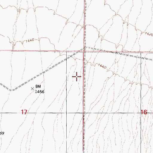 Topographic Map of Serene Field, AZ