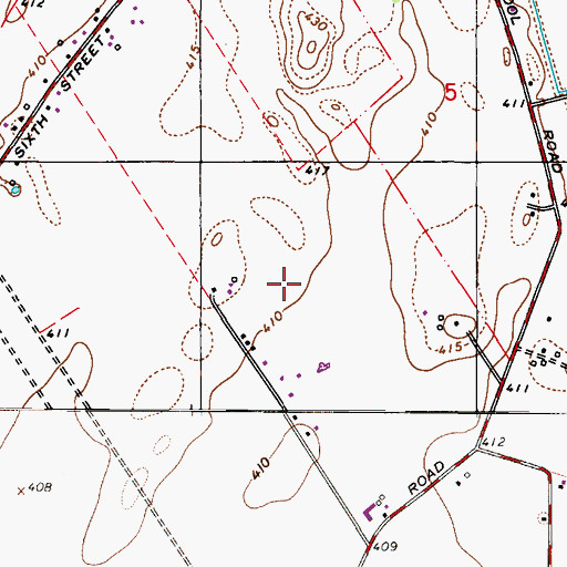 Topographic Map of Township of Vincennes, IN