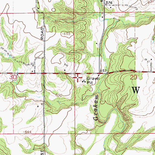 Topographic Map of Township of Wabash, IN