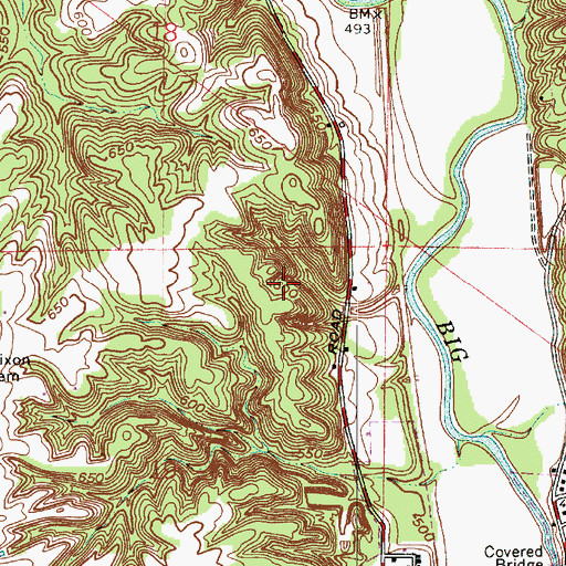 Topographic Map of Township of Wabash, IN