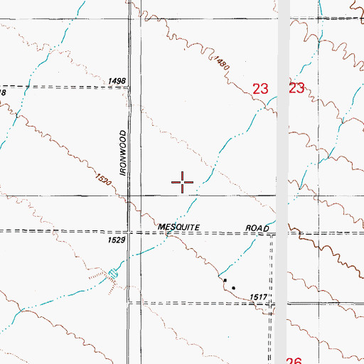 Topographic Map of Donnelly Residence Airport (historical), AZ