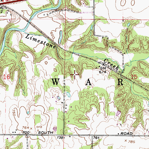 Topographic Map of Township of Warren, IN