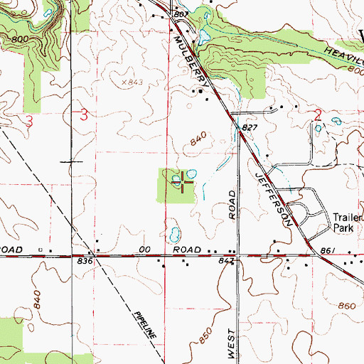 Topographic Map of Township of Washington, IN