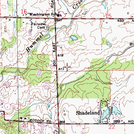 Topographic Map of Township of Washington, IN