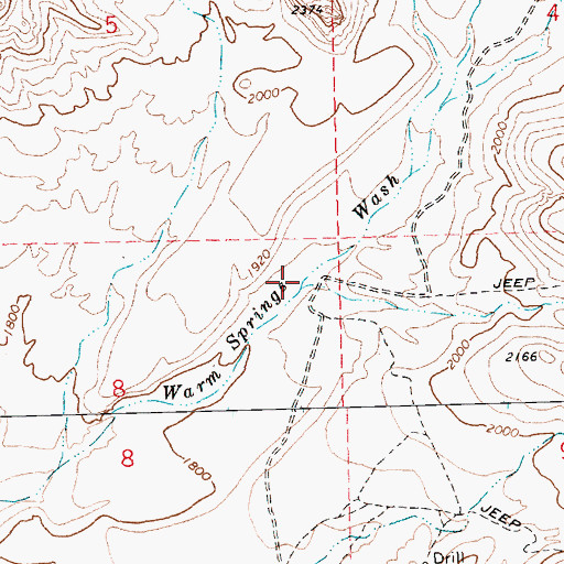 Topographic Map of Warm Springs Canyon, AZ