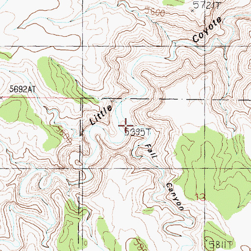 Topographic Map of Fall Canyon, AZ