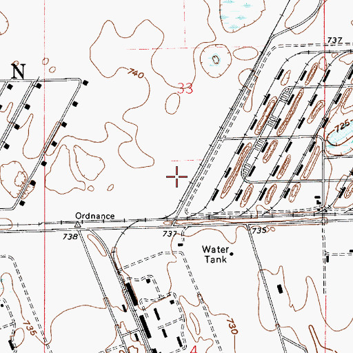 Topographic Map of Township of Washington, IN