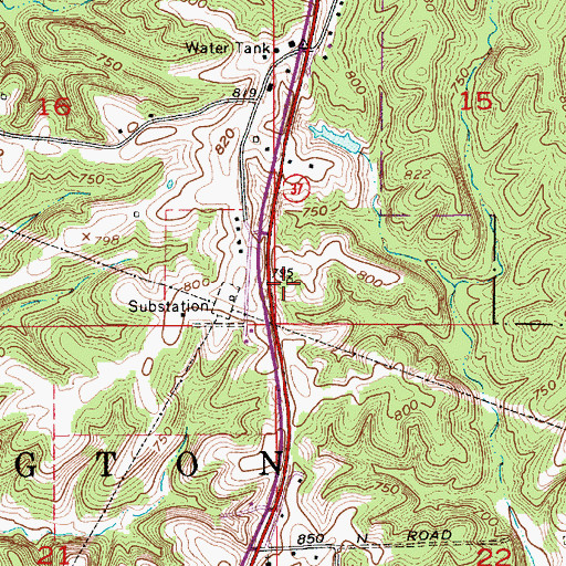 Topographic Map of Township of Washington, IN