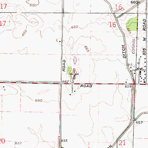 Topographic Map of Township of Washington, IN