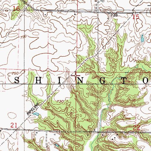 Topographic Map of Township of Washington, IN