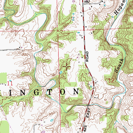 Topographic Map of Township of Washington, IN