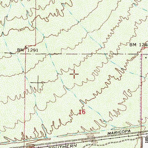 Topographic Map of Estrella Sailport, AZ