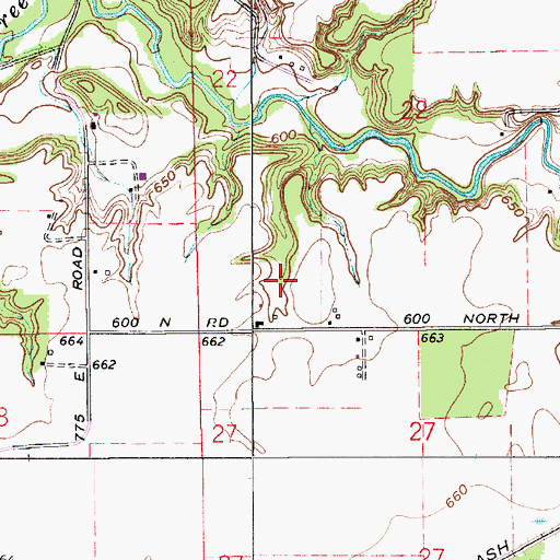 Topographic Map of Township of Washington, IN