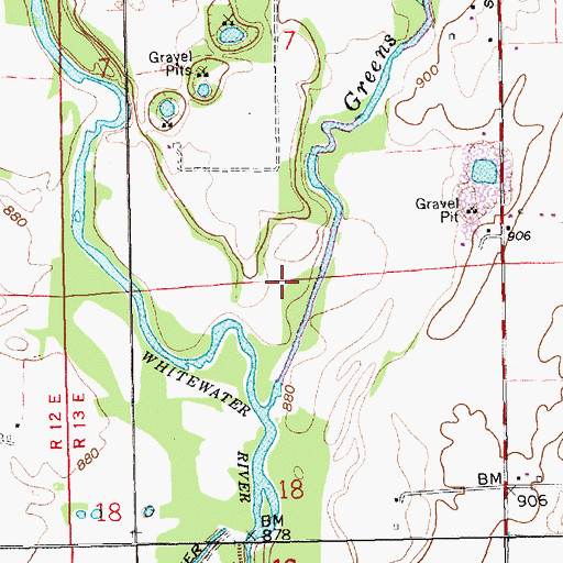 Topographic Map of Township of Washington, IN