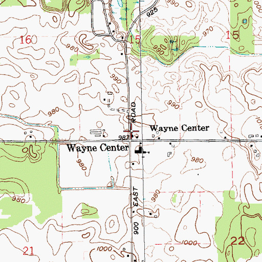 Topographic Map of Township of Wayne, IN