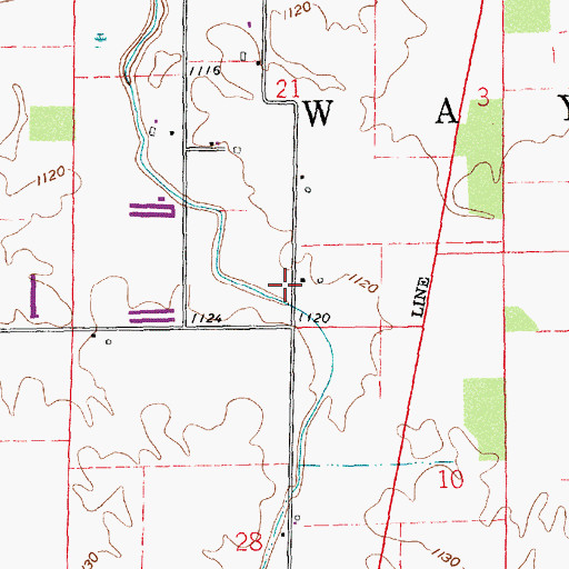 Topographic Map of Township of Wayne, IN