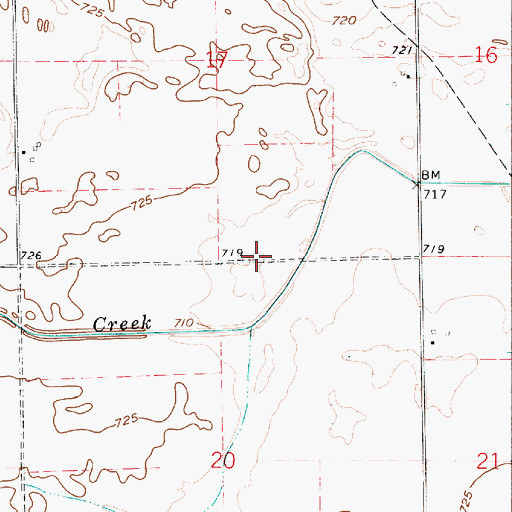 Topographic Map of Township of West Point, IN
