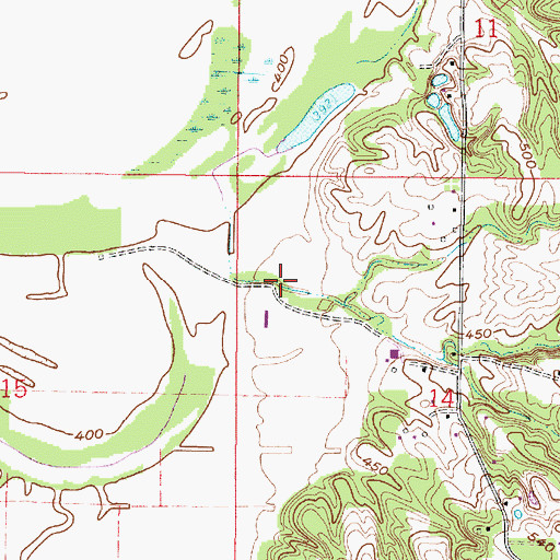 Topographic Map of Township of White River, IN