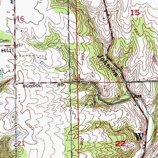 Topographic Map of Township of Whitewater, IN