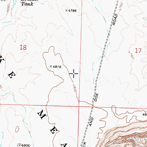 Topographic Map of Grand Canyon West Airport, AZ