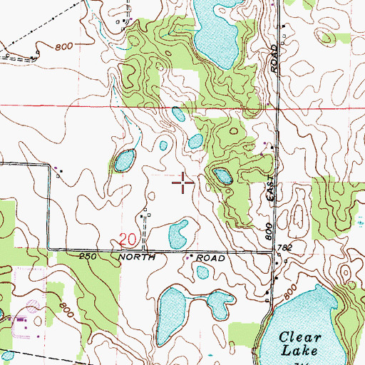 Topographic Map of Township of Wills, IN