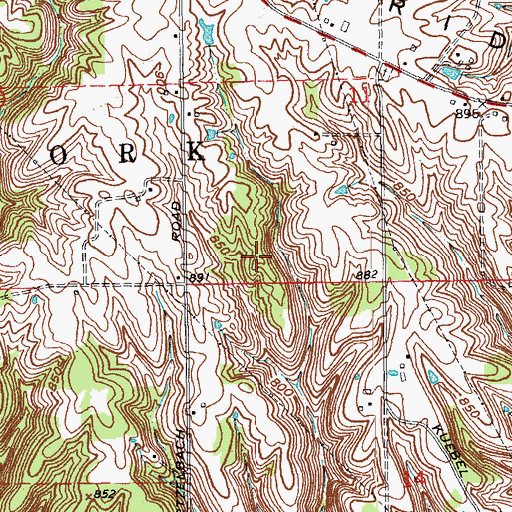 Topographic Map of Township of York, IN