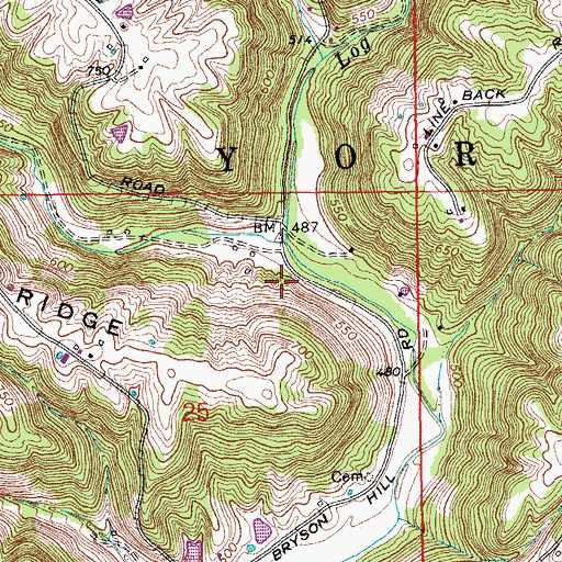 Topographic Map of Township of York, IN