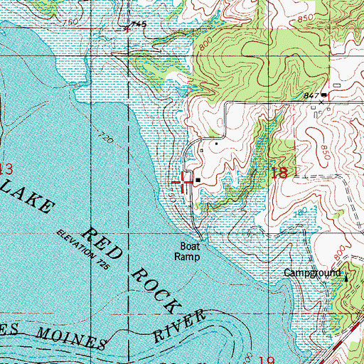 Topographic Map of T'lam Cemetery, IA