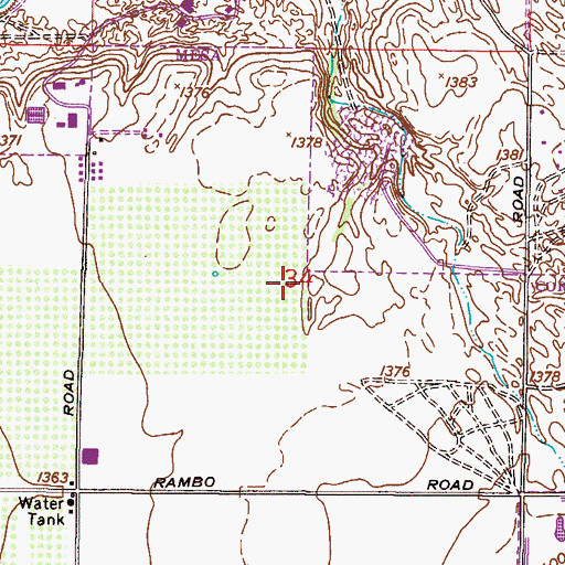 Topographic Map of McDonnell Douglas Heliport, AZ