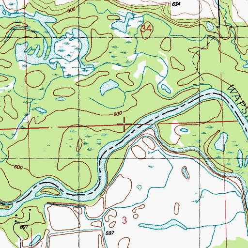 Topographic Map of Ames Creek, IA