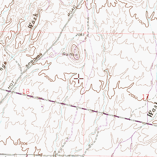 Topographic Map of Castle Well Airport, AZ
