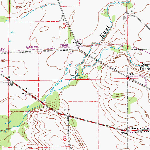 Topographic Map of Apple Creek, IA