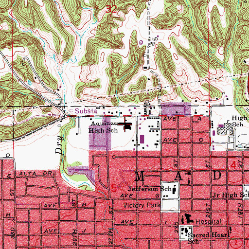 Topographic Map of Holy Trinity Catholic School, IA