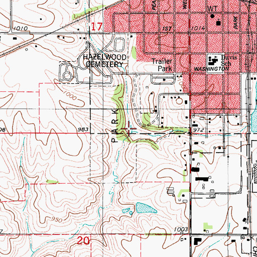 Topographic Map of Lake Arbor, IA