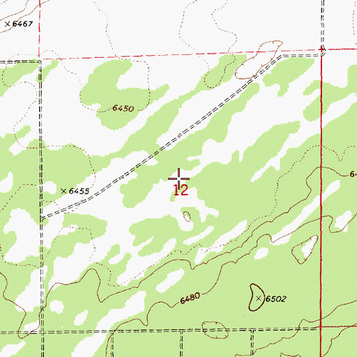 Topographic Map of Navajo Number Five Airport (historical), AZ