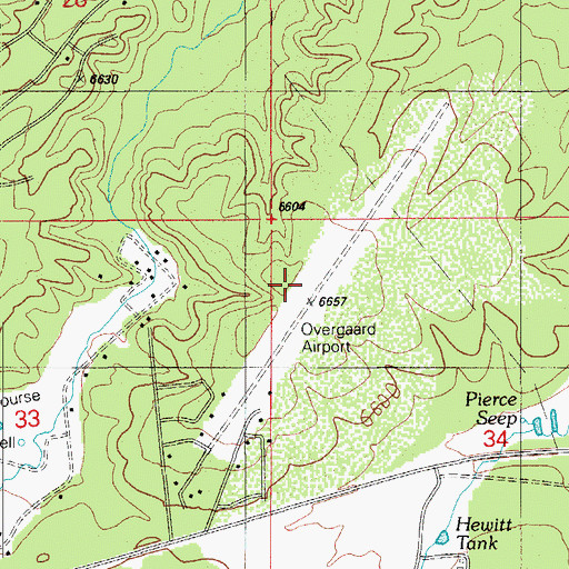 Topographic Map of Mogollon Airpark, AZ