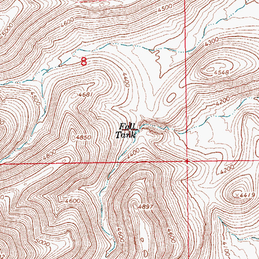 Topographic Map of Fall Tank, AZ