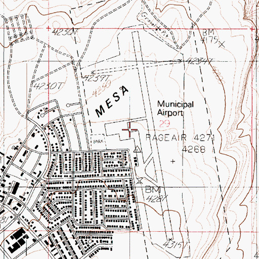 Topographic Map of Page Municipal Airport, AZ