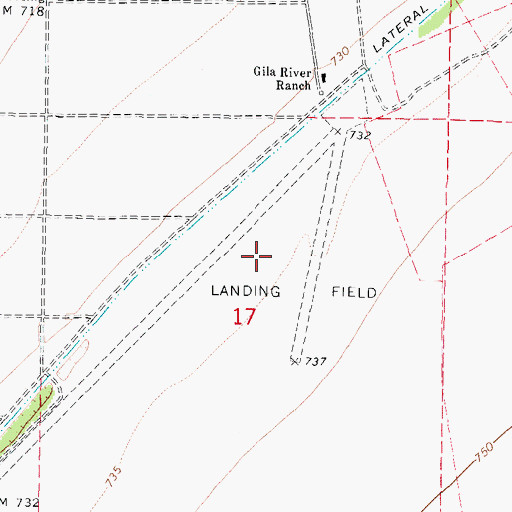 Topographic Map of Paloma Ranch Airport, AZ