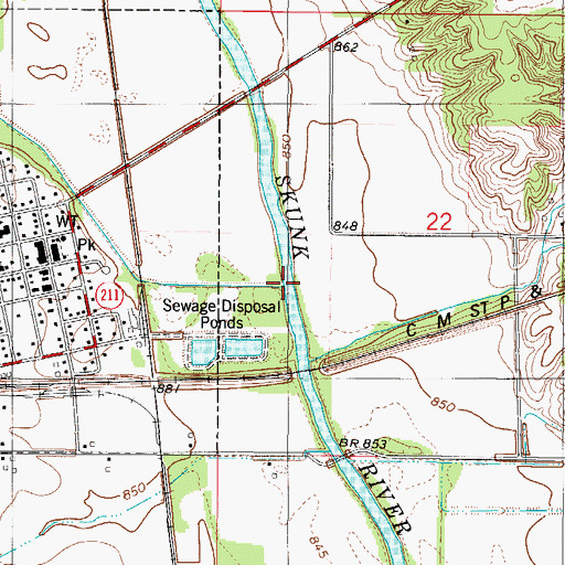 Topographic Map of Ballard Creek, IA