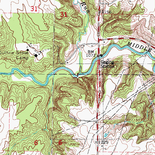 Topographic Map of Battle Run, IA