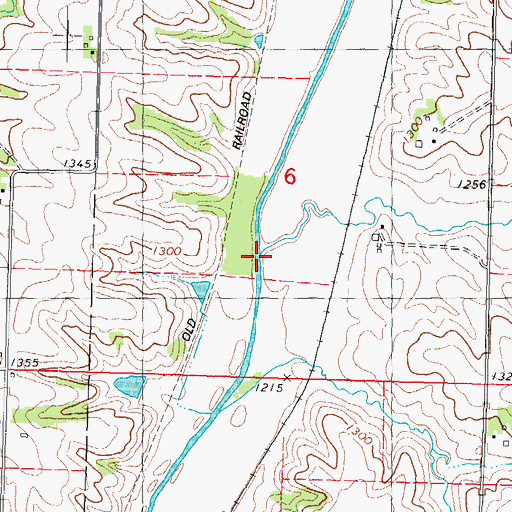 Topographic Map of Beamon Creek, IA