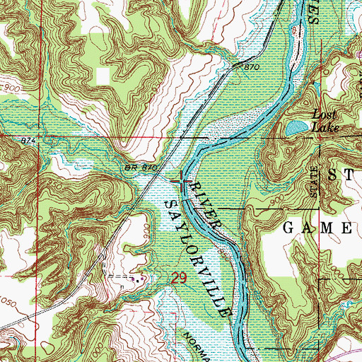 Topographic Map of Bear Creek, IA