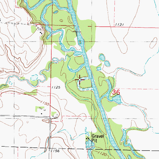 Topographic Map of Beaver Creek, IA