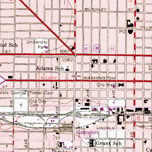 Topographic Map of KTSP Heliport, AZ