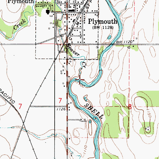 Topographic Map of Beaver Creek, IA
