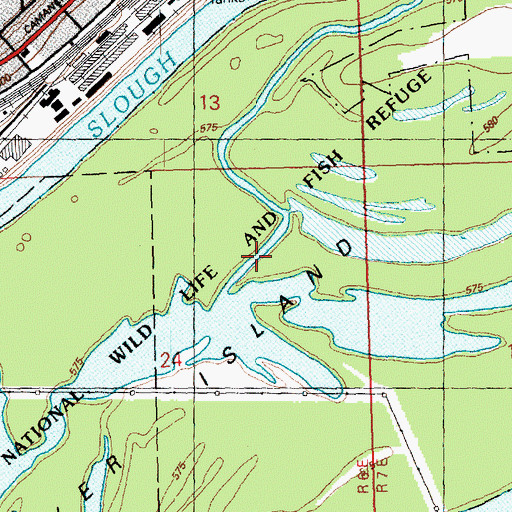 Topographic Map of Beaver Island, IA