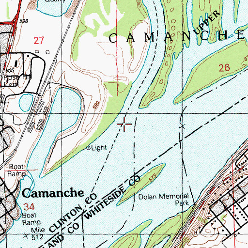 Topographic Map of Beaver Slough, IA