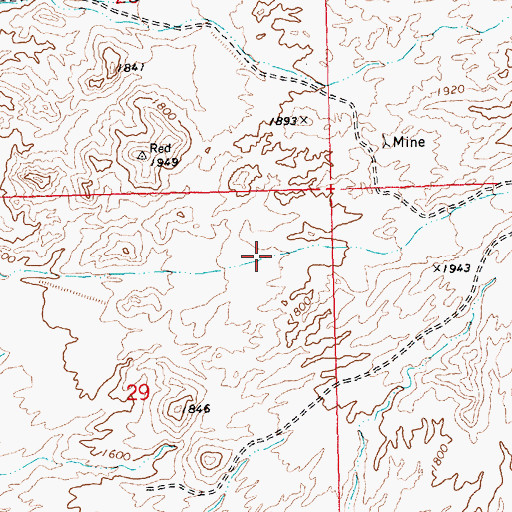 Topographic Map of Falls Springs Wash, AZ