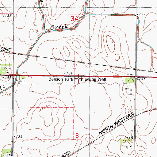 Topographic Map of Benson Park, IA